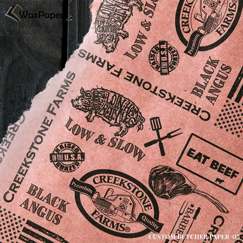 Custom butcher paper with logo