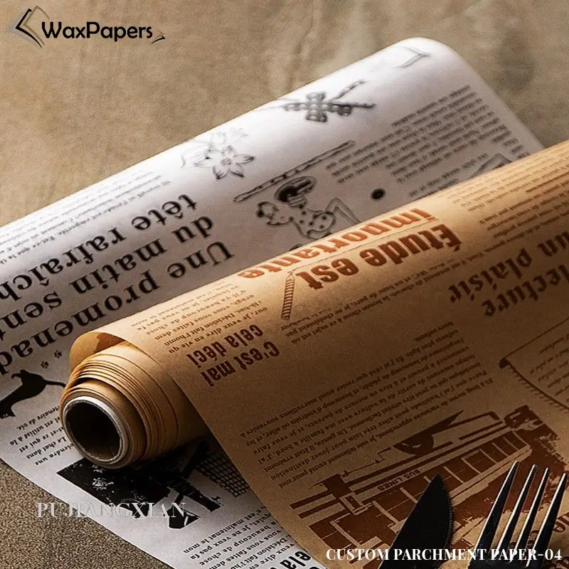 Custom parchment paper for food