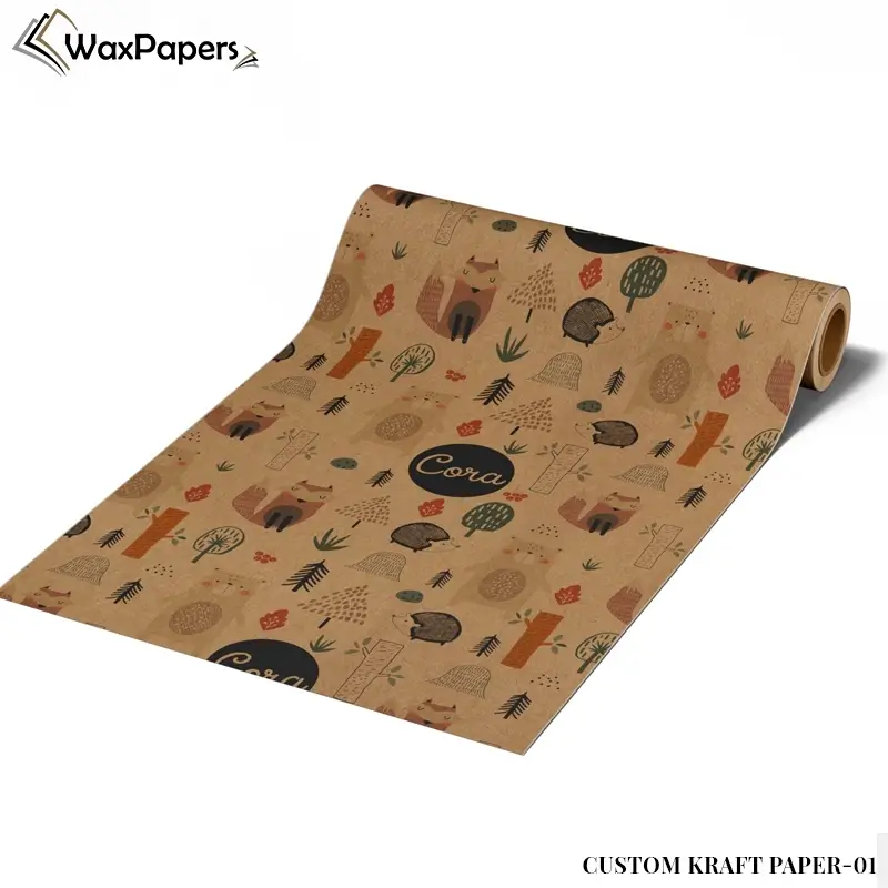 Custom printed Kraft paper roll