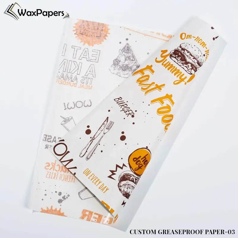Custom greaseproof paper bulk