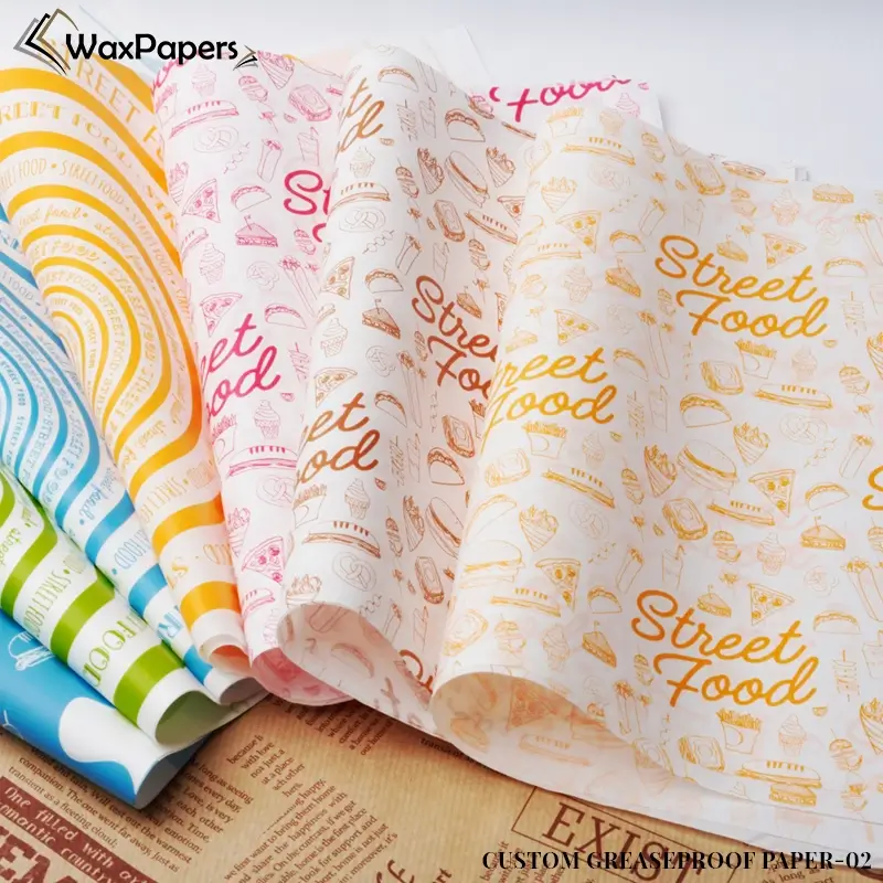 Custom greaseproof paper with logo